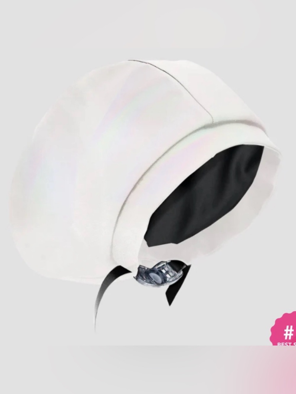 Hairbrella Satin-Lined Waterproof, Adjustable Swim Cap XL Pearl Color